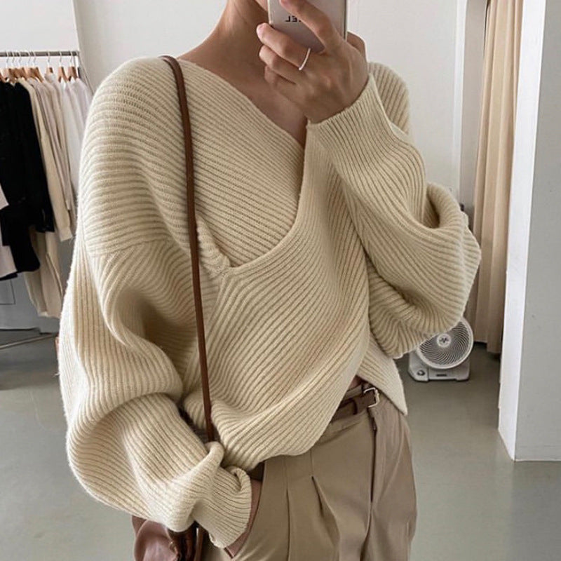 Noëlle™ | Pull en tricot croisé chic
