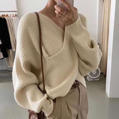 Noëlle™ | Pull en tricot croisé chic