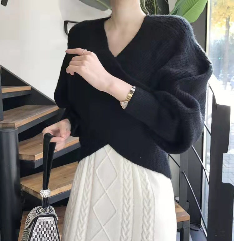 Noëlle™ | Pull en tricot croisé chic