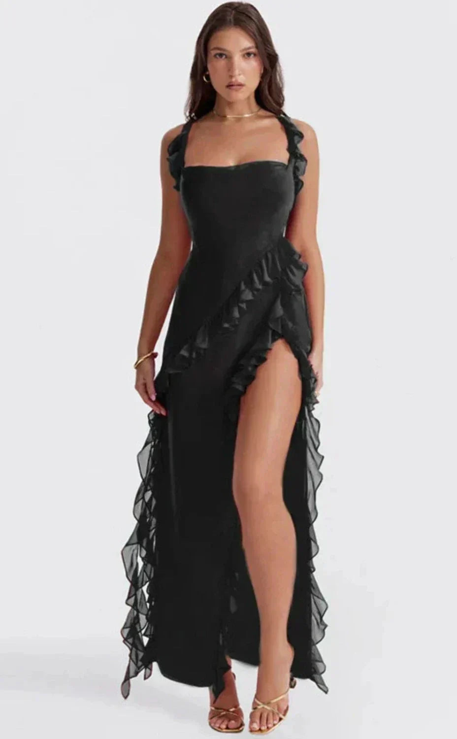 Noëlle™ | Robe élégante avec jambes ouvertes