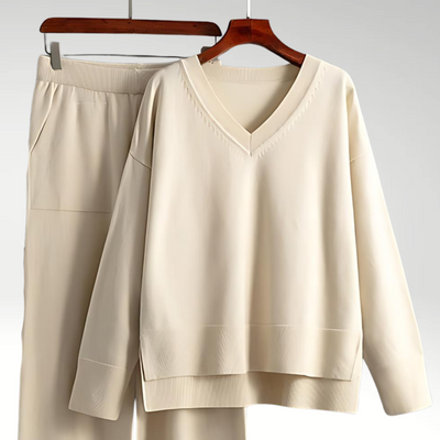 Noëlle™ | Luxe V-Neck Two Piece Set