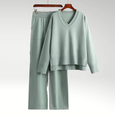 Noëlle™ | Luxe V-Neck Two Piece Set