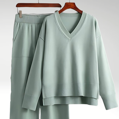 Noëlle™ | Luxe V-Neck Two Piece Set
