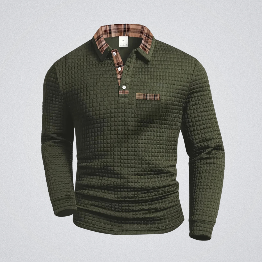 Polo à motif à carreaux