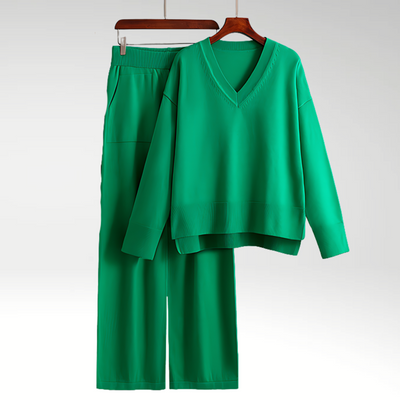 Noëlle™ | Luxe V-Neck Two Piece Set