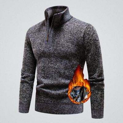 Philippe | Pull thermique zippé à col montant – chaleur et élégance en mouvement