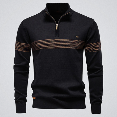 Duard | Pull à col montant zippé – élégance décontractée et chaleur intemporelle