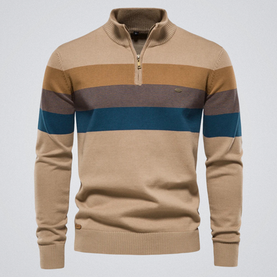 Maurice | Pull col montant zippé – chaleur, élégance et aisance