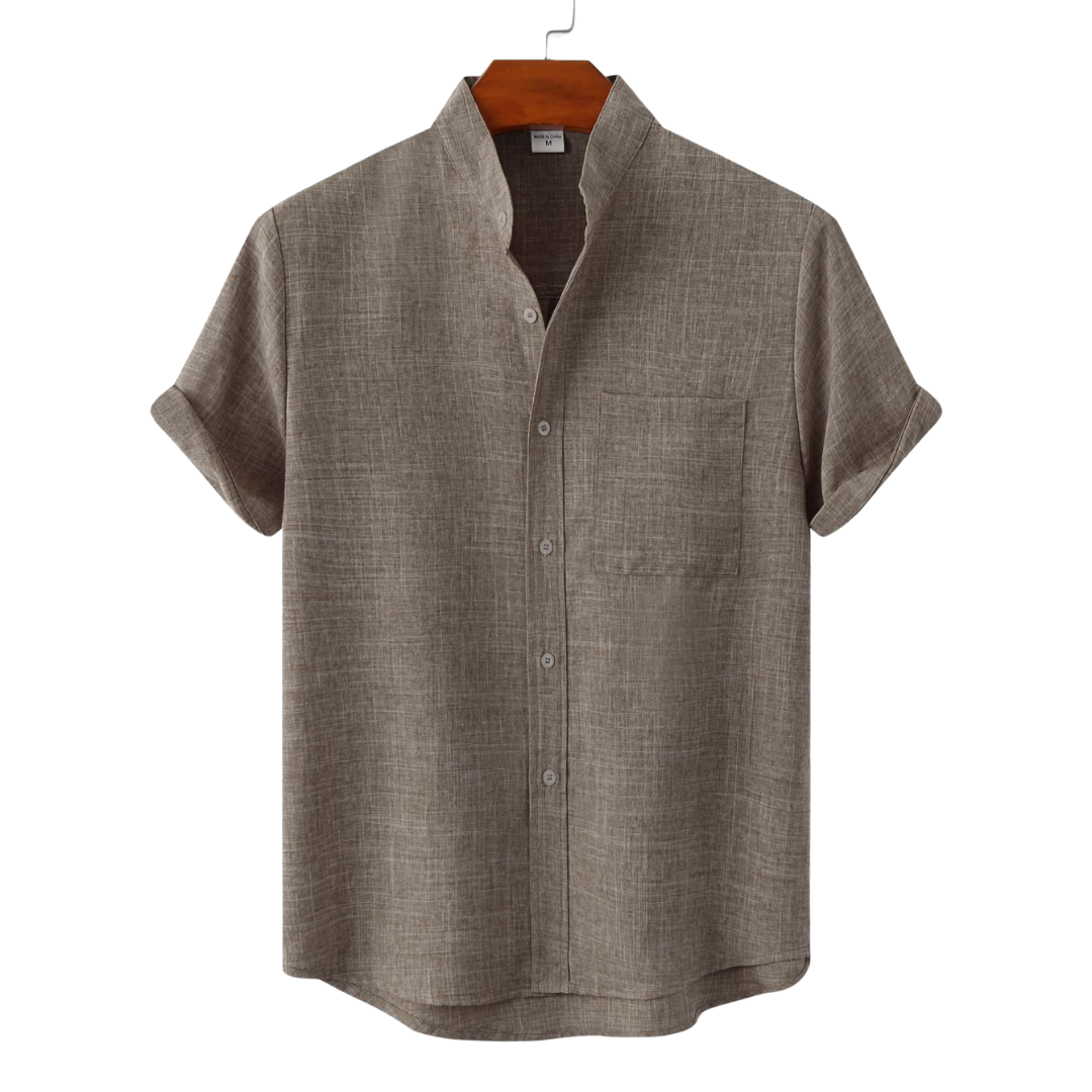 Noëlle™ | Chemise en coton unie avec boutons