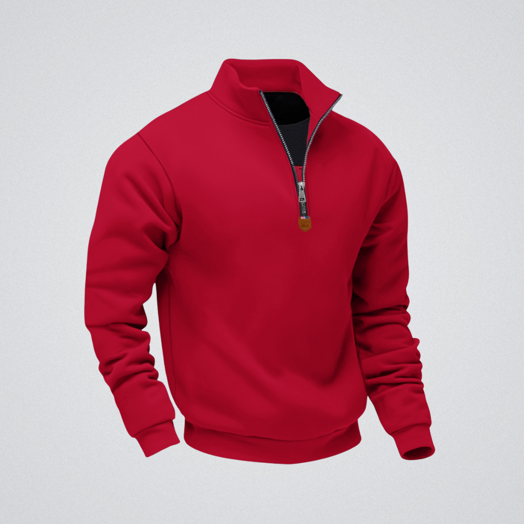 Léo | Sweat zippé à col montant – chaleur, élégance et confort au quotidien