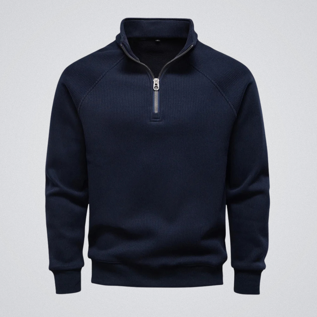 Édouard | Pull zippé doublé polaire – chaleur, style et confiance pour l’hiver
