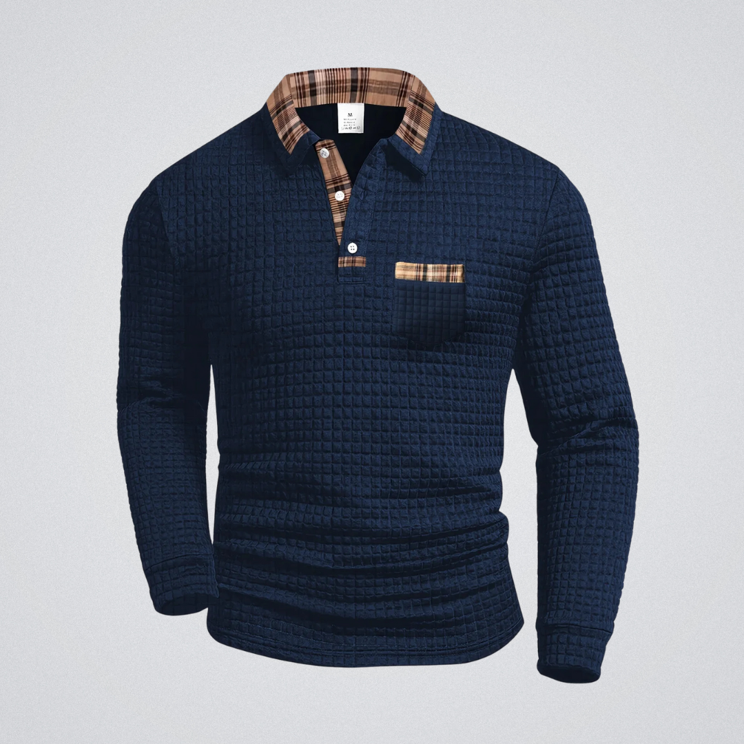 Polo à motif à carreaux