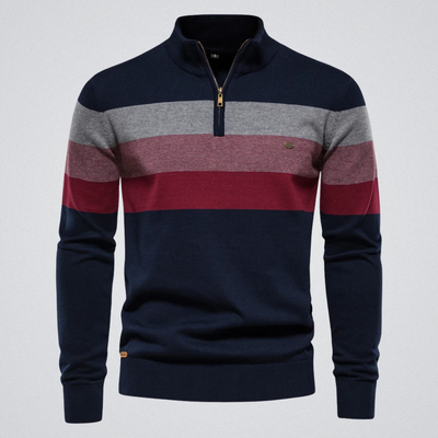 Maurice | Pull col montant zippé – chaleur, élégance et aisance