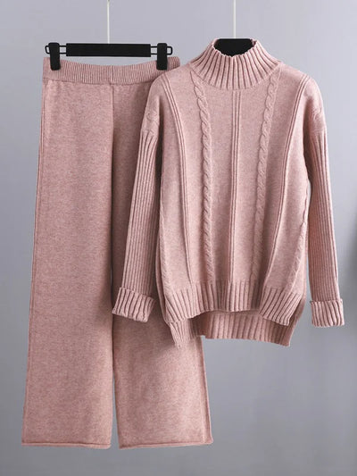 Noëlle™ | Ensemble deux pièces Lounge en tricot torsadé
