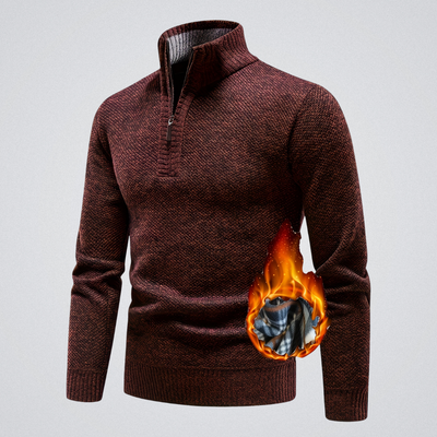 Philippe | Pull thermique zippé à col montant – chaleur et élégance en mouvement