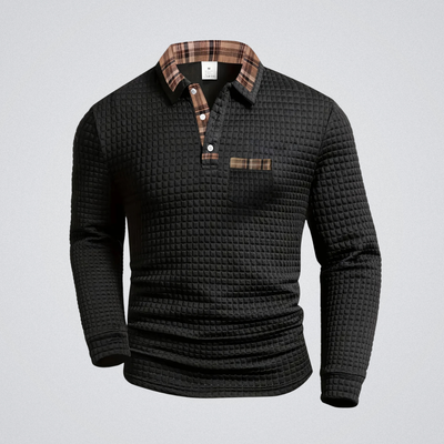 Polo à motif à carreaux