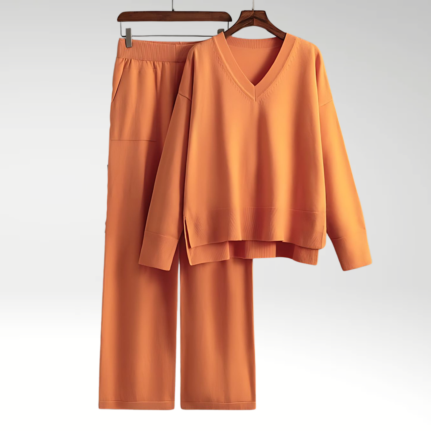Noëlle™ | Luxe V-Neck Two Piece Set