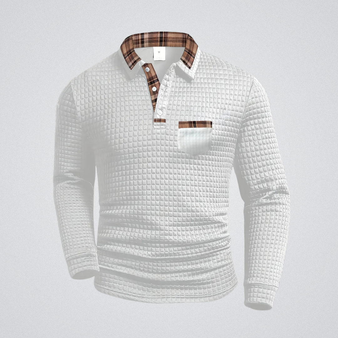 Polo à motif à carreaux