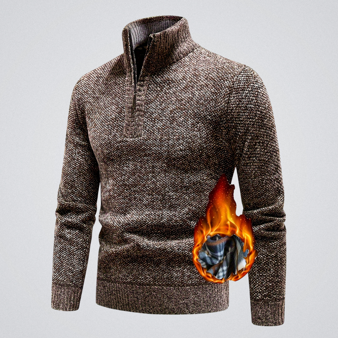 Philippe | Pull thermique zippé à col montant – chaleur et élégance en mouvement