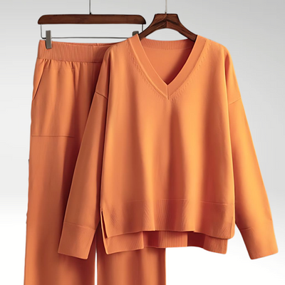 Noëlle™ | Luxe V-Neck Two Piece Set
