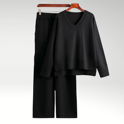 Noëlle™ | Luxe V-Neck Two Piece Set