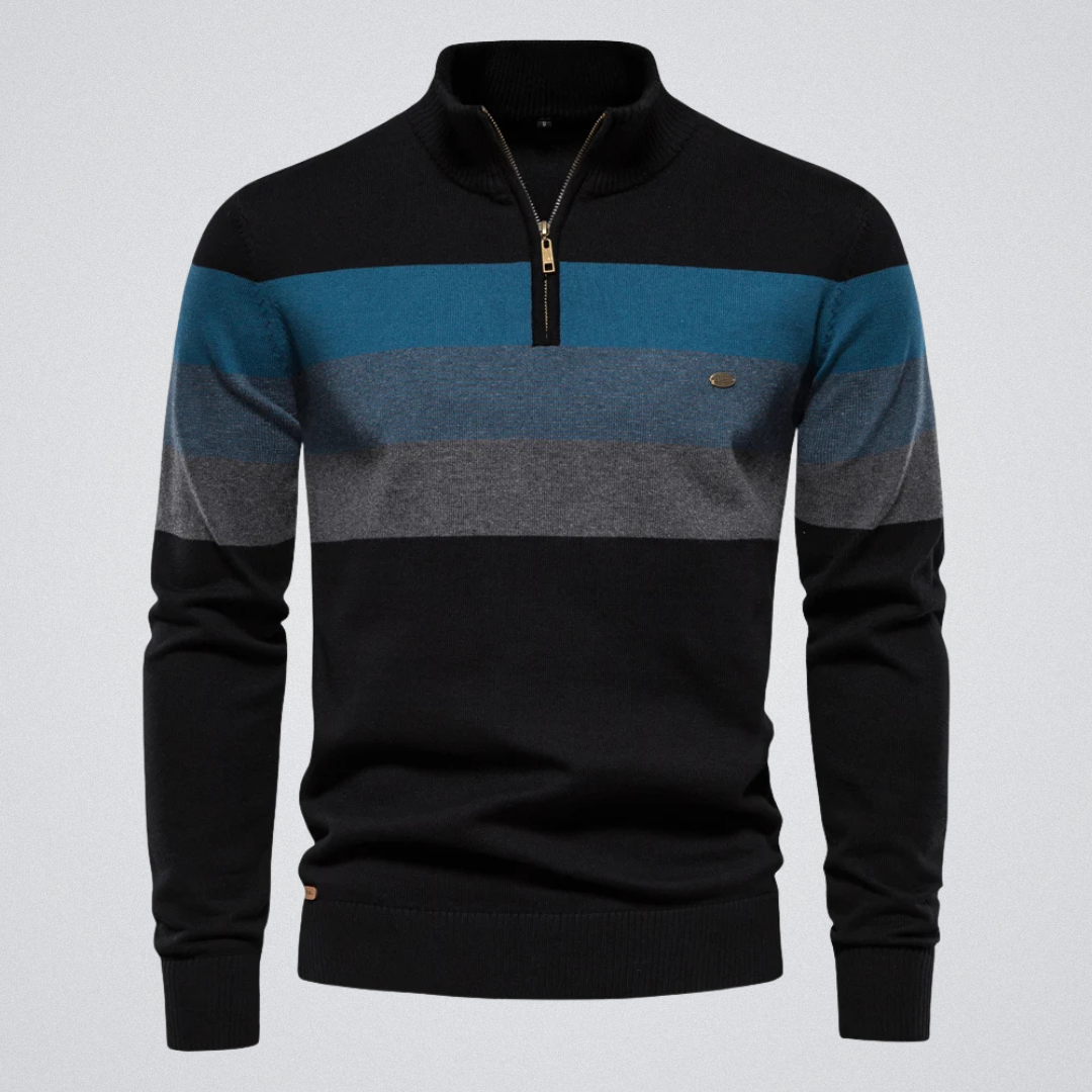 Maurice | Pull col montant zippé – chaleur, élégance et aisance