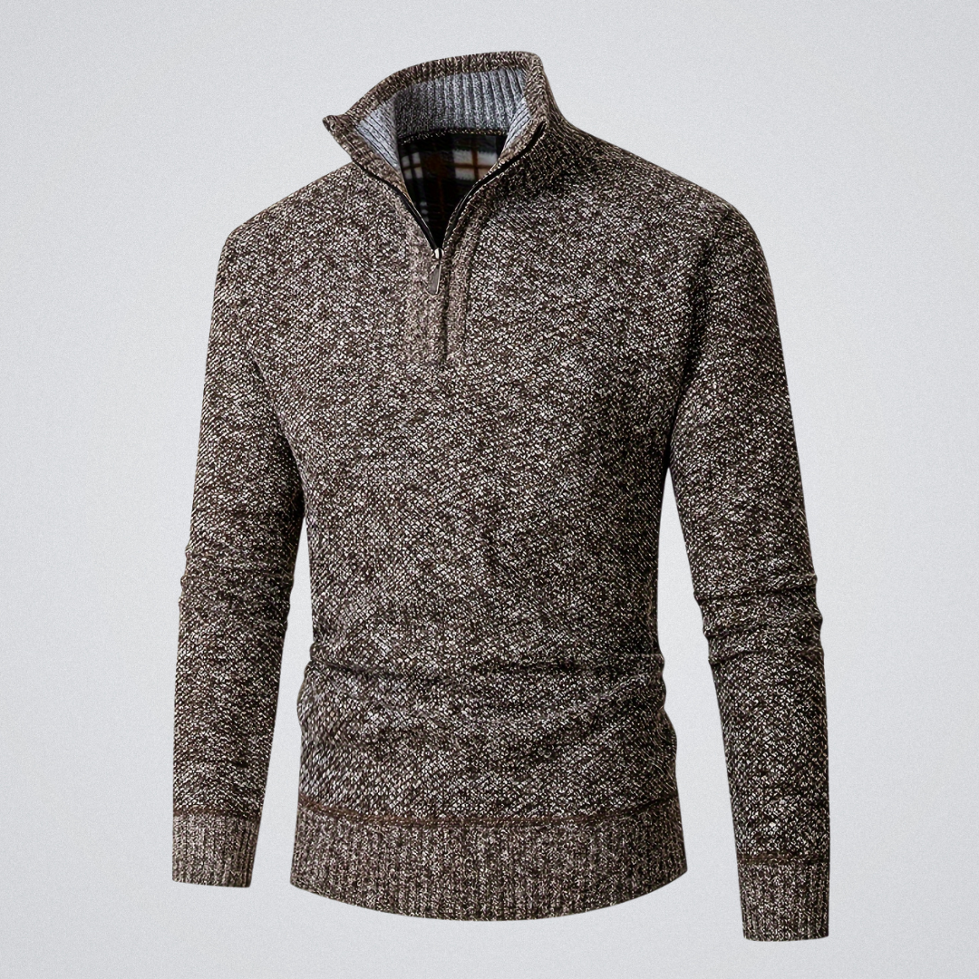 Marcel | Pull à col montant zippé – chaleur, élégance et confort d’hiver