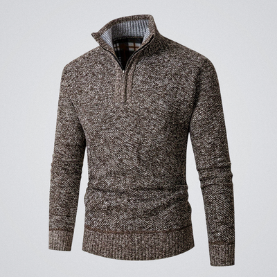 Marcel | Pull à col montant zippé – chaleur, élégance et confort d’hiver