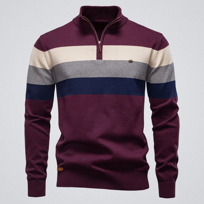 Maurice | Pull col montant zippé – chaleur, élégance et aisance