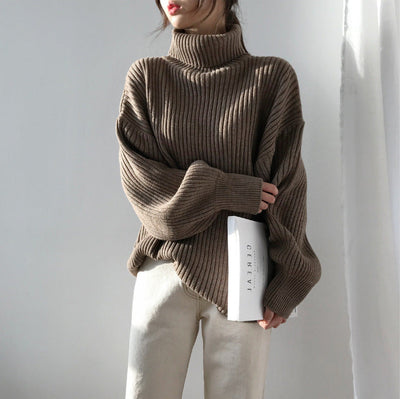 Noëlle™ | Luxe Pull à col roulé et à manches ballon