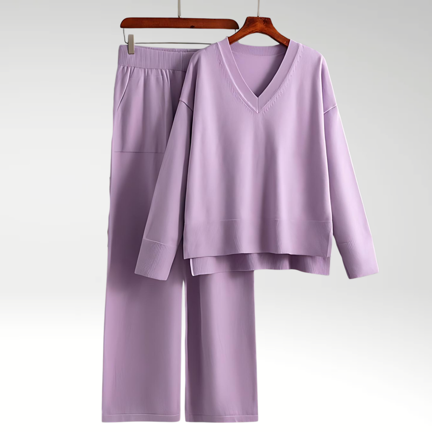 Noëlle™ | Luxe V-Neck Two Piece Set
