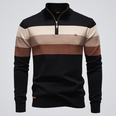 Maurice | Pull col montant zippé – chaleur, élégance et aisance