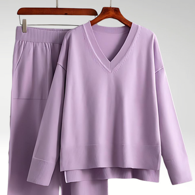 Noëlle™ | Luxe V-Neck Two Piece Set