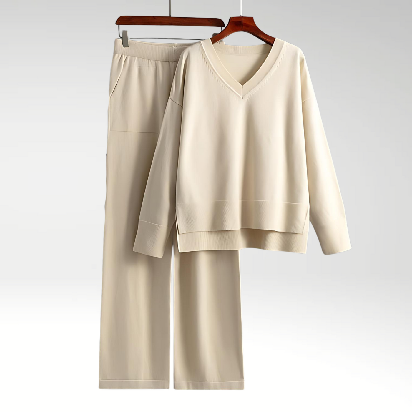 Noëlle™ | Luxe V-Neck Two Piece Set