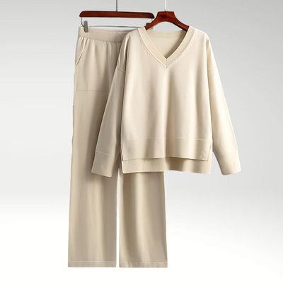 Noëlle™ | Luxe V-Neck Two Piece Set