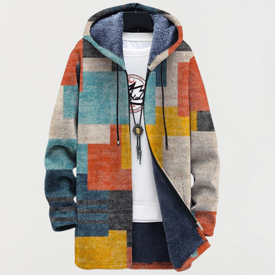 Cleo | Cardigan à Blocs de Couleurs Géométriques