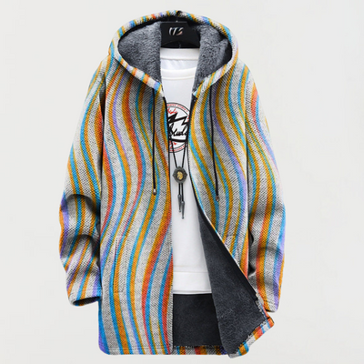 Maya | Cardigan à Rayures Vortigineuses
