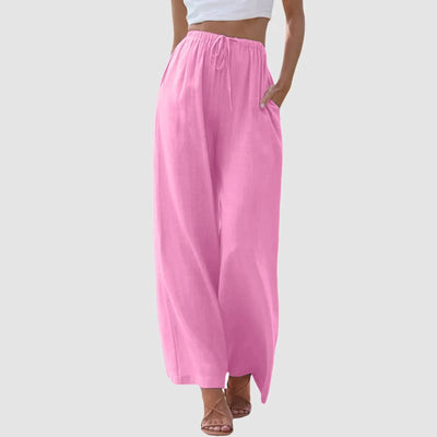 Noëlle™ | Pantalon taille haute à jambes larges