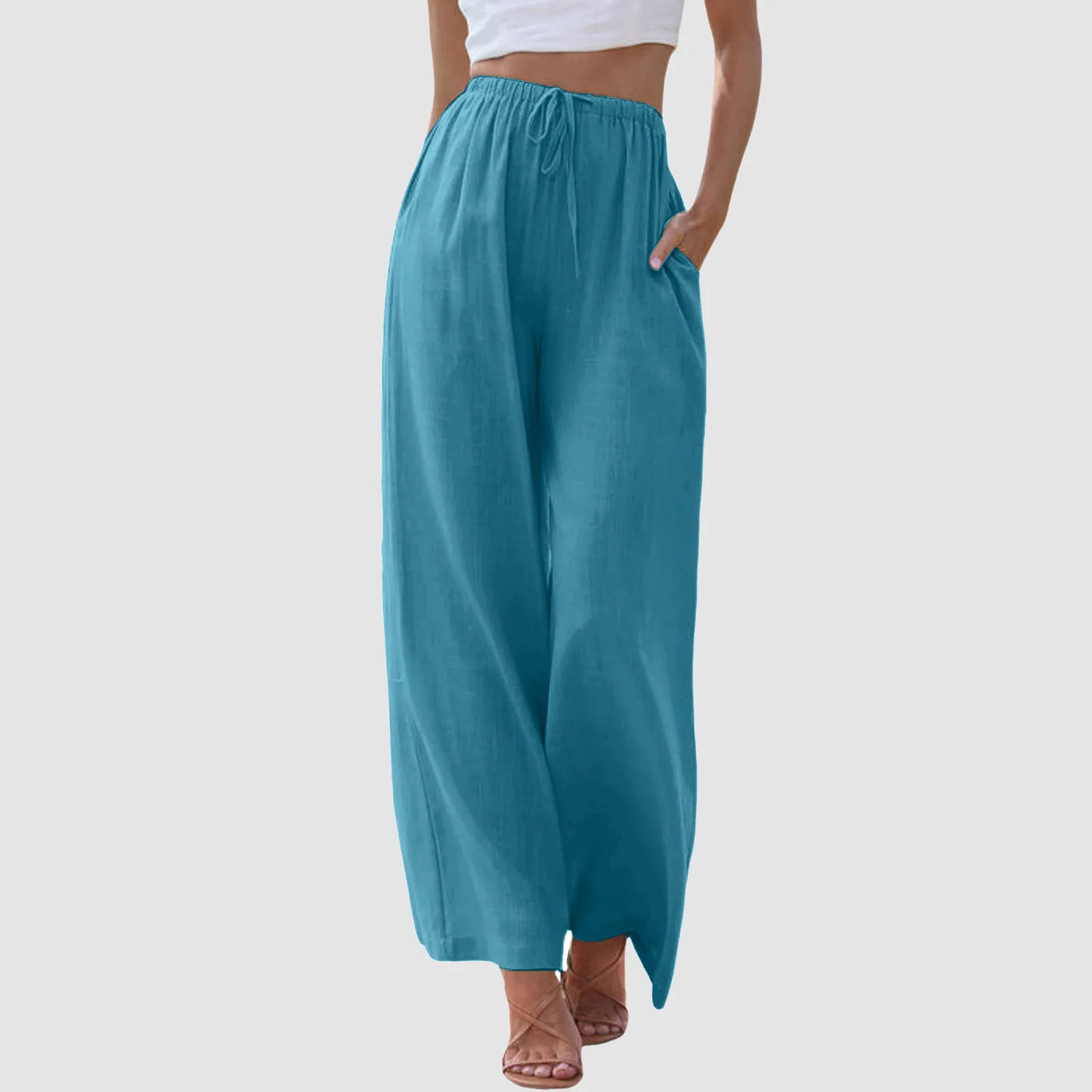 Noëlle™ | Pantalon taille haute à jambes larges