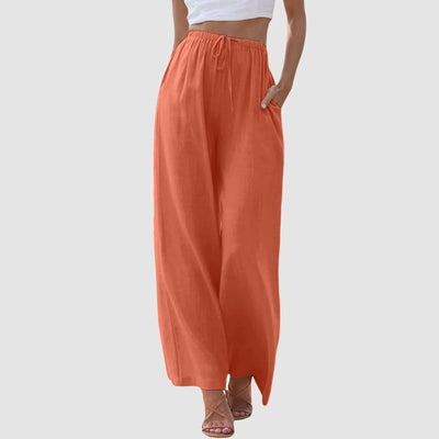 Noëlle™ | Pantalon taille haute à jambes larges