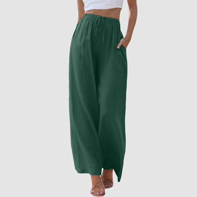 Noëlle™ | Pantalon taille haute à jambes larges