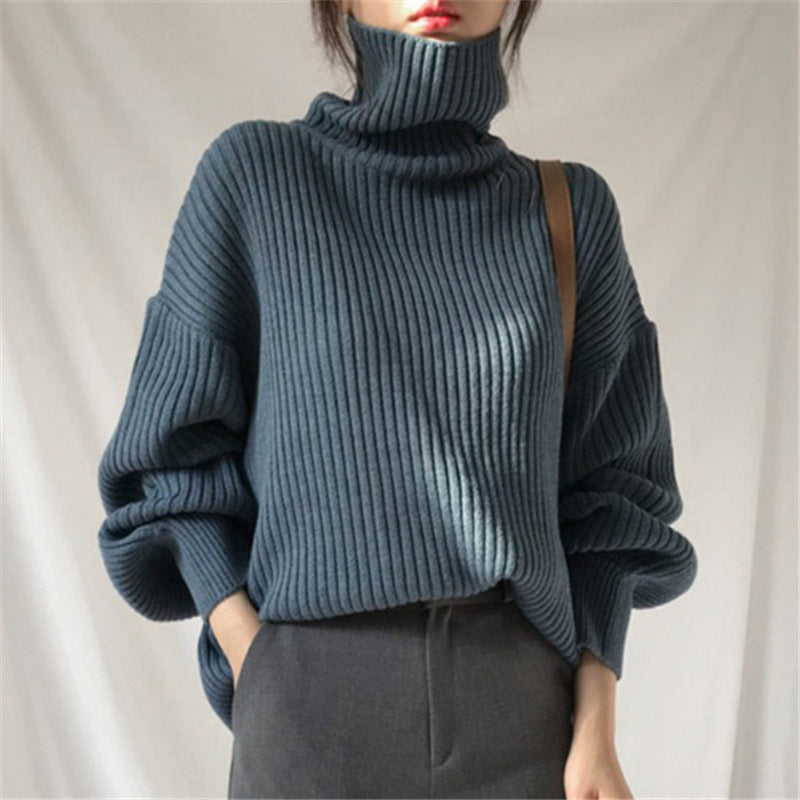 Noëlle™ | Luxe Pull à col roulé et à manches ballon