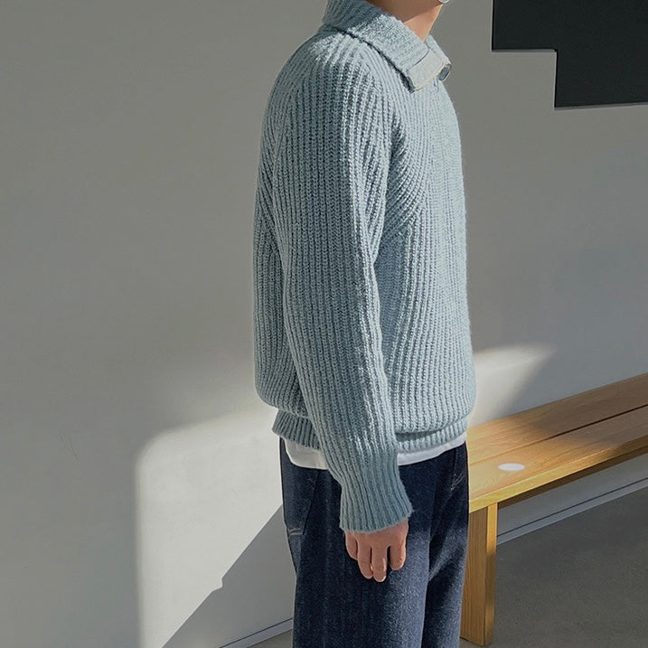 Noëlle™ | Pull Azure à quart de zip